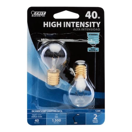 Feit Electric Feit 40 W S11 Globe Incandescent Bulb E17 (Intermediate) Soft White 2 pk BP40S11N/2/RP